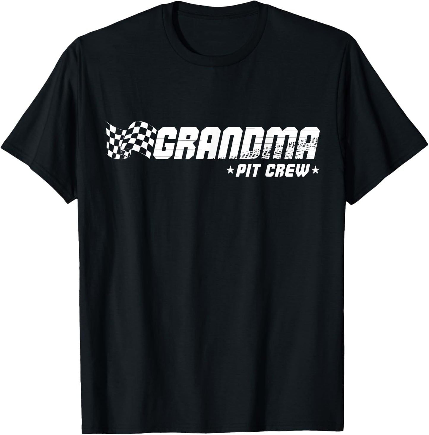 Grandma Pit Crew Race Car Birthday Family Racing T-Shirt - T-Shirt | Black