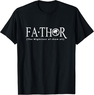 Marvel Comics Retro Classic Father's Day Mightiest Fa-Thor T-Shirt - T-Shirt | Black