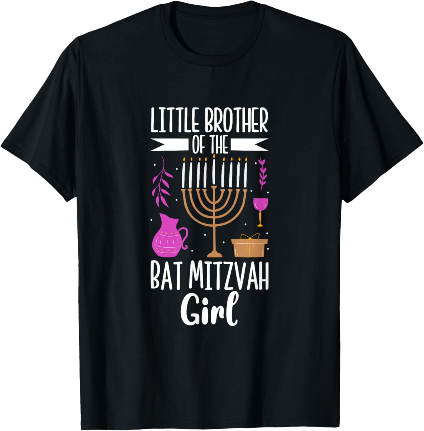 Little Brother of the Bat Mitzvah T-Shirt - T-Shirt | Black
