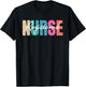 Registered Nurse Colorful Nurse Healthcare Professionals T-Shirt - T-Shirt | Black