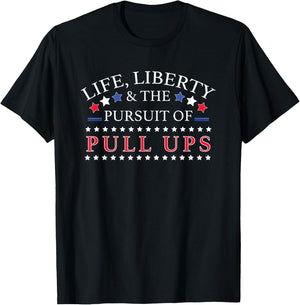 Funny Pull Ups Shirt - Novelty I Love Pull Ups Gift T-Shirt - T-Shirt | Black