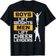 Boys Lift Weights Men Cheerleader Funny Cheerleading Male T-Shirt - T-Shirt | Black