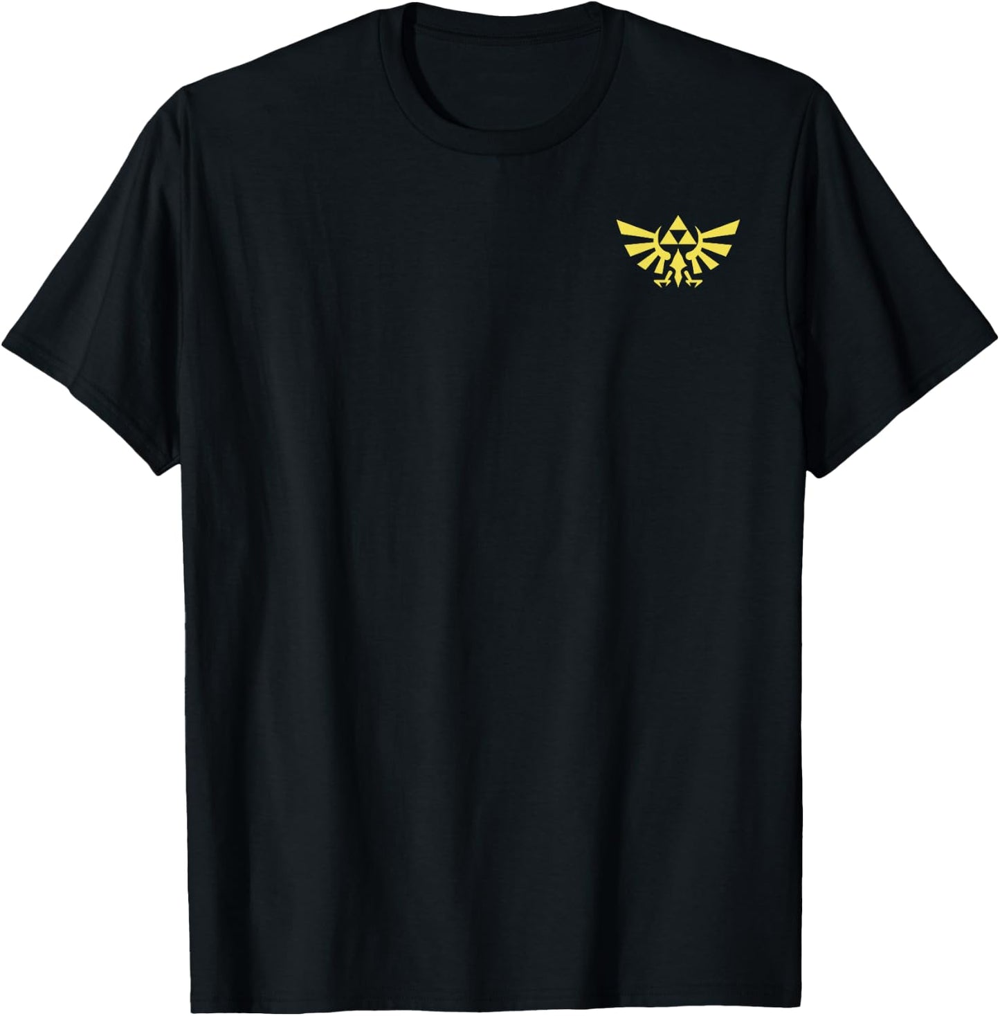 Legend Of Zelda Royal Crest Left Chest Pocket Logo T-Shirt - T-Shirt | Black