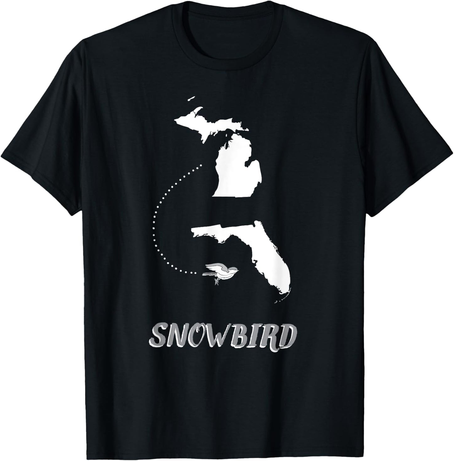 Michigan Florida Snow Bird Gift - MI Summer FL Winter Men Women Girls Kids T-Shirt - T-Shirt | Black