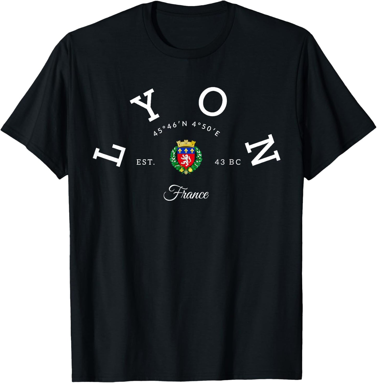 Lyon France Souvenir Lyon gift Travel To France T-Shirt - T-Shirt | Black