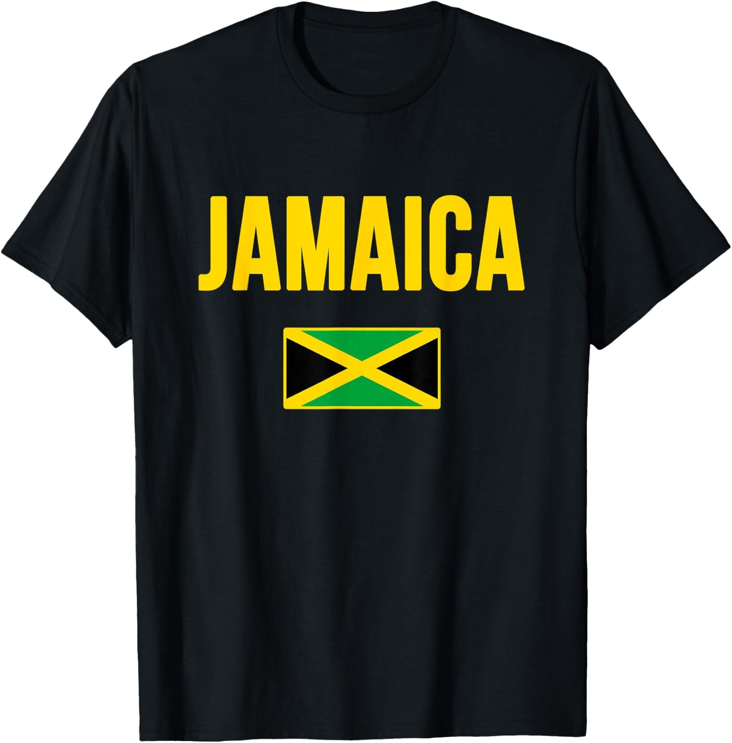 Jamaica Flag Graphic Yellow Green Black Pride T-Shirt - T-Shirt | Black