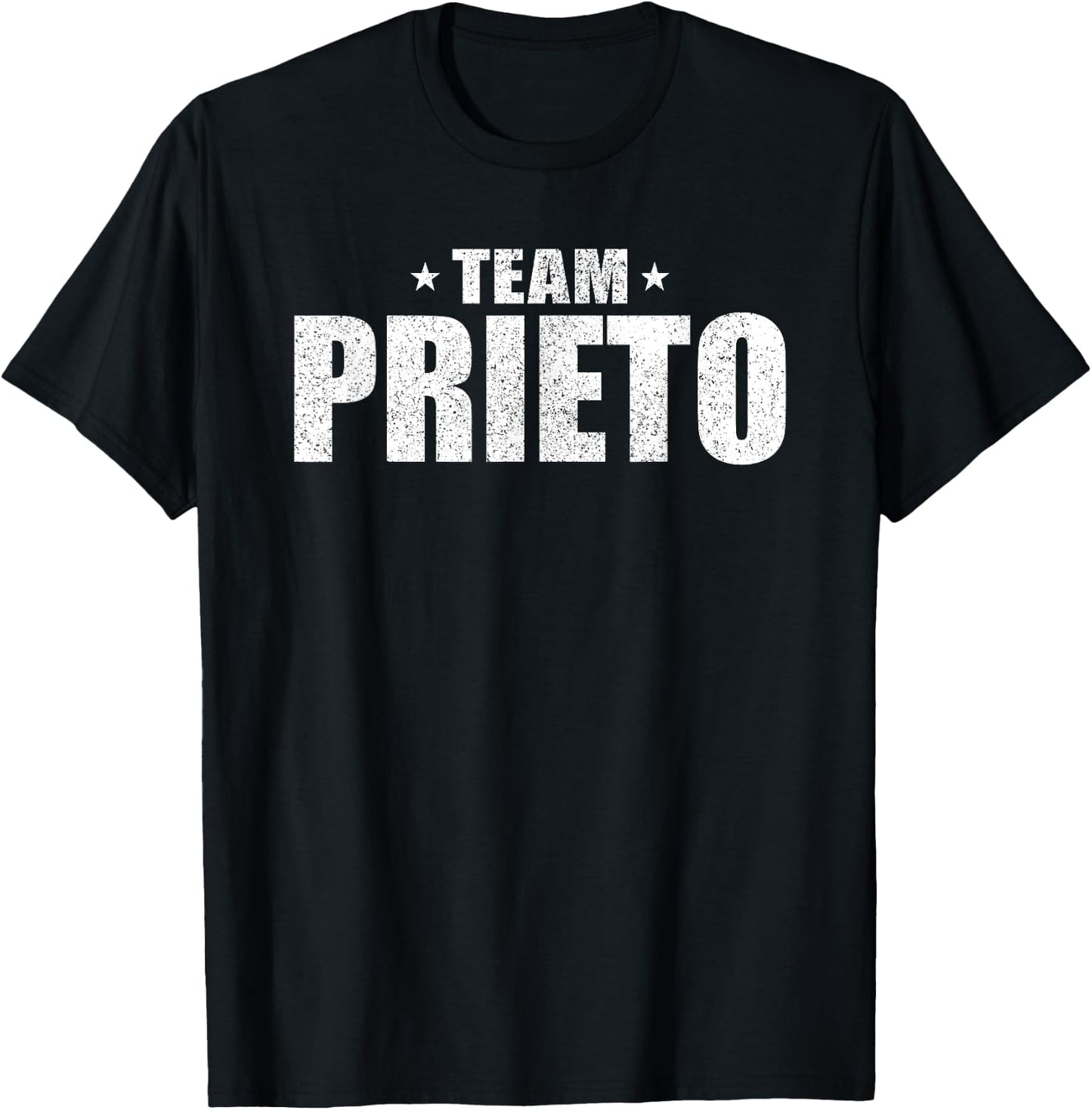 Prieto Surname Team Costume Retro Hispanic Spanish Family T-Shirt - T-Shirt | Black