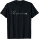 Ukrajina Simple Love Ukrainian Flag Heart on Ukraine T-Shirt - T-Shirt | Black