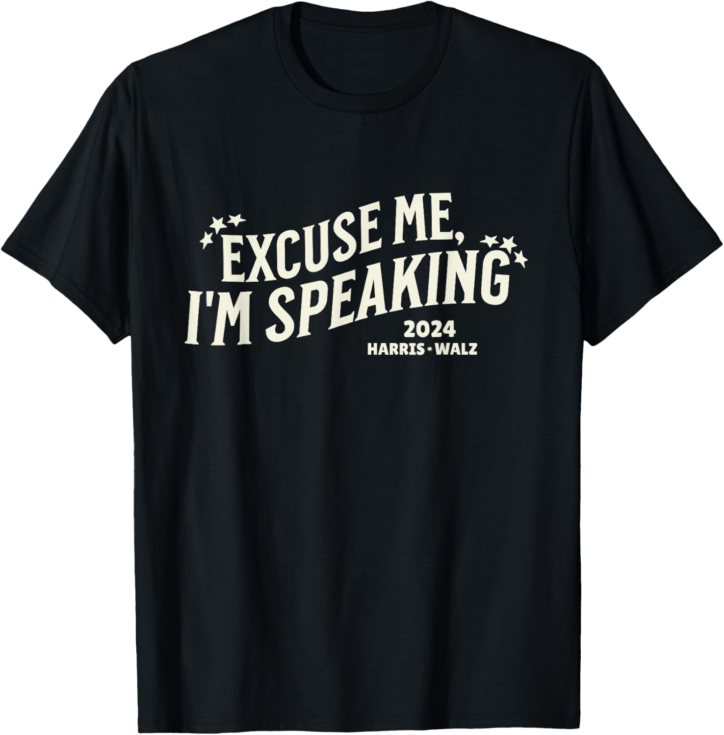 Excuse Me, I'm Speaking Kamala Harris Tim Walz Waltz 2024 T-Shirt - T-Shirt | Black