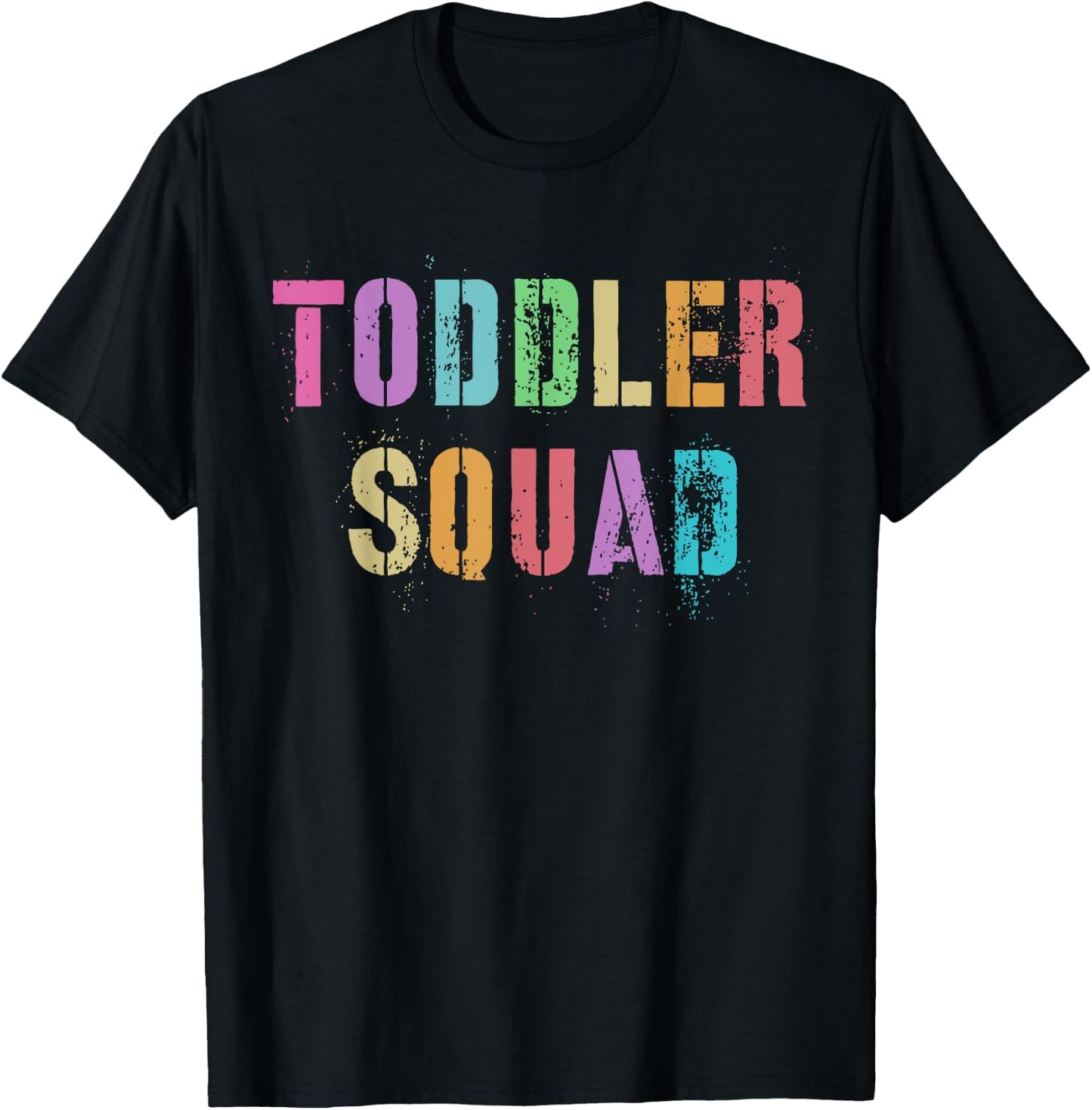 Vintage TODDLER SQUAD Daycare Teacher Nanny Team Babysitting T-Shirt - T-Shirt | Black
