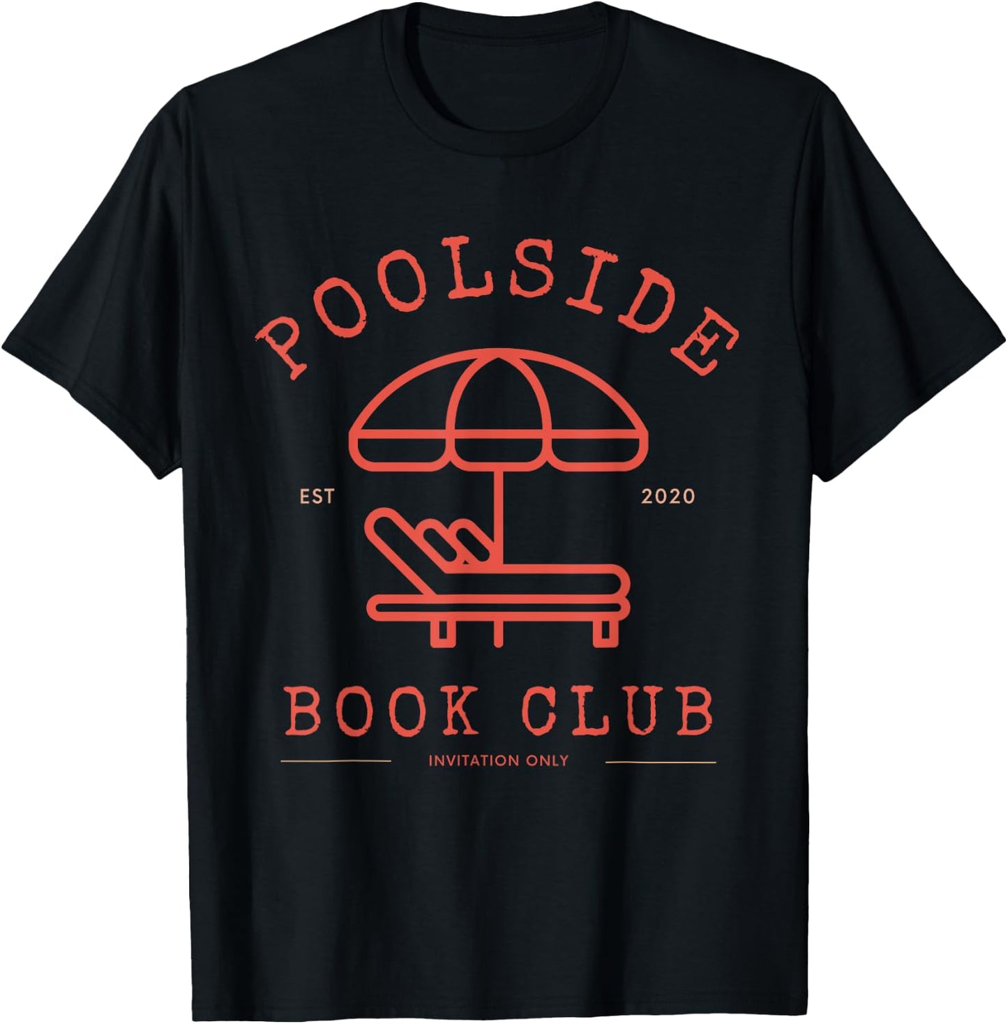 Poolside Book Club Summer Reading Book Lover Swimming Shirt Men Women T-Shirt - T-Shirt | Black