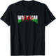 Wrexham Apparel Merchandise Wales Flag Welsh Dragon T-Shirt - T-Shirt | Black