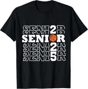 Senior 2025 basketball team class of 25 boys girls T-Shirt - T-Shirt | Black