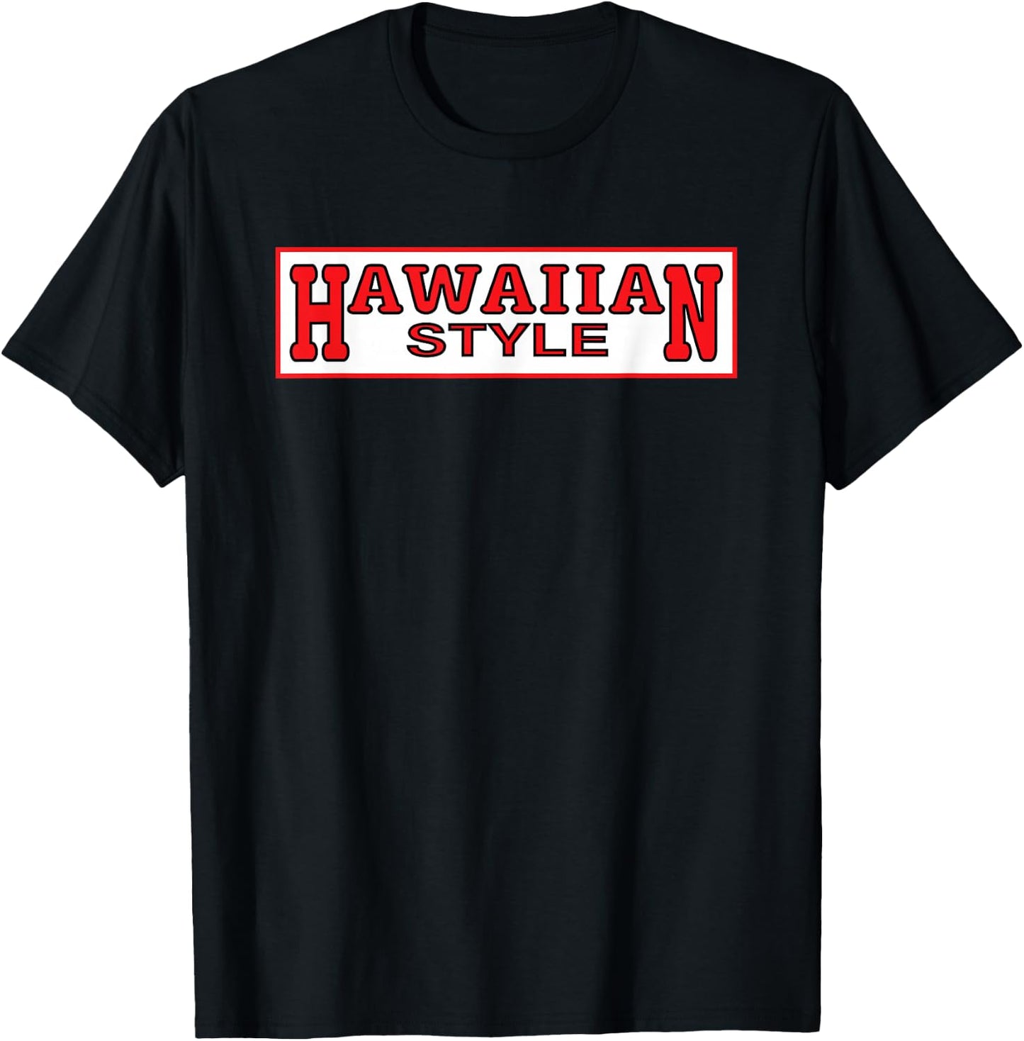 Vintage Hawaiian Style Hawaiian Islands Design T-Shirt - T-Shirt | Black
