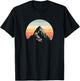 Mountain Sunset Circle Rainbow Outdoor Nature T-Shirt - T-Shirt | Black
