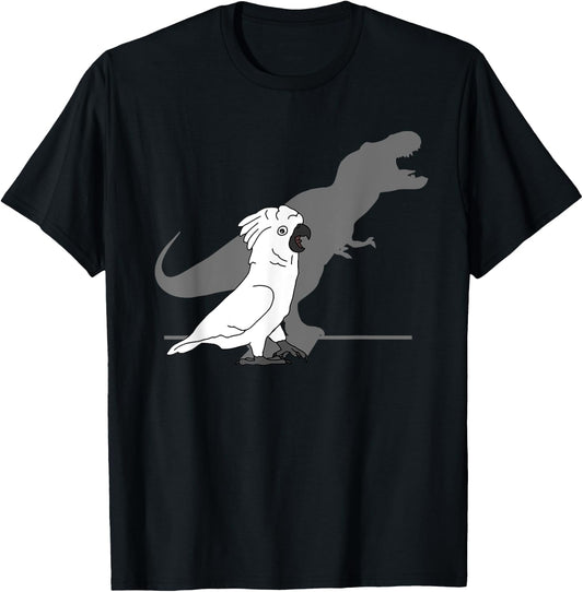 Cute Screaming Parrot Bird Birb Memes Funny T-Rex Cockatoo T-Shirt - T-Shirt | Black