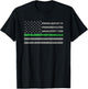 Conservation Officer Thin Green Line Flag Gift T-Shirt - T-Shirt | Black