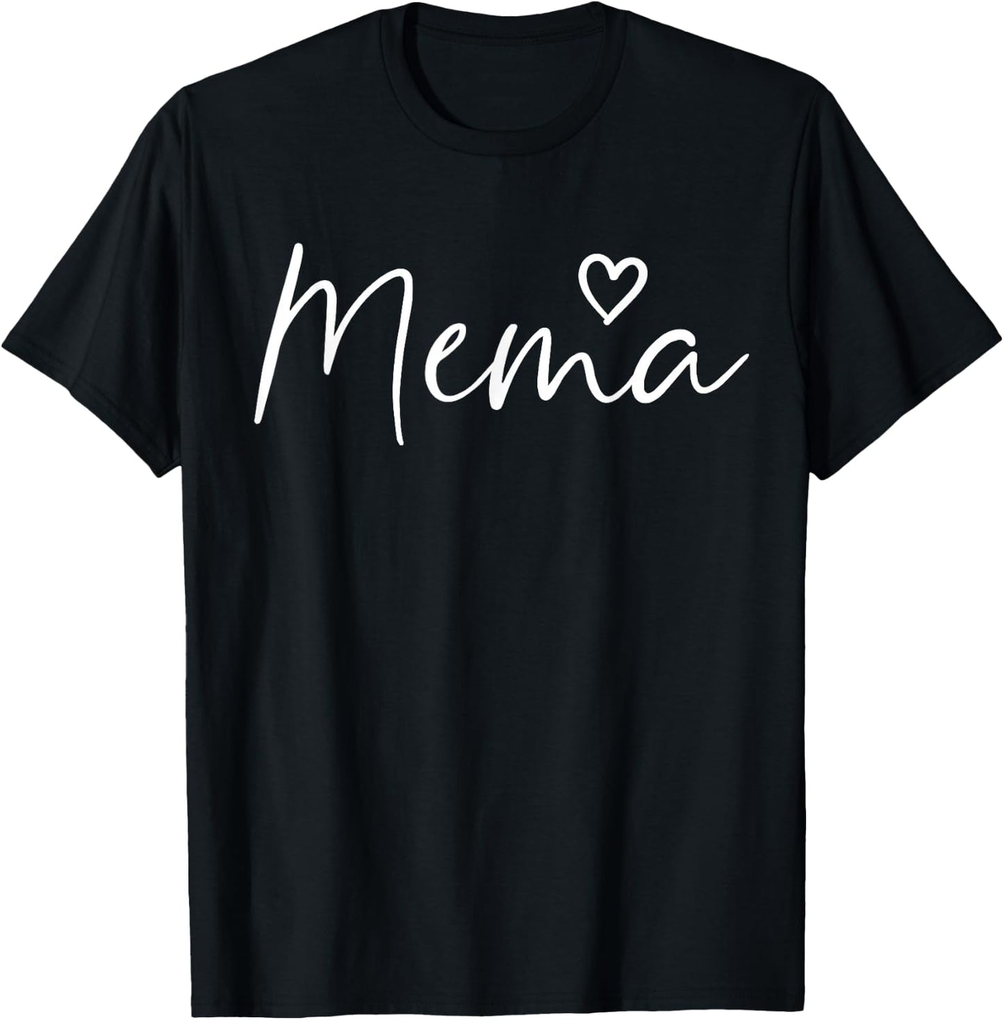 Mema Gifts Grandma Heart Mother's Day Mema T-Shirt - T-Shirt | Black