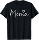 Mema Gifts Grandma Heart Mother's Day Mema T-Shirt - T-Shirt | Black