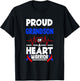 Proud Grandson Of A Heart Warrior CHD Awareness T-Shirt - T-Shirt | Black