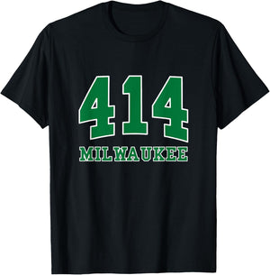 Milwaukee Area Code 414 - Hometown Pride - Classic T-Shirt - T-Shirt | Black