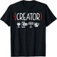 Content Creator blogger vlogger influencer Creator Podcast T-Shirt - T-Shirt | Black