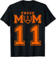 Custom Proud Football Mom Number 11 OR Personalized T-Shirt - T-Shirt | Black