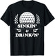 Sinkin and Drinkin Golfer | Funny Beer Drinker Golfing Trip T-Shirt - T-Shirt | Black