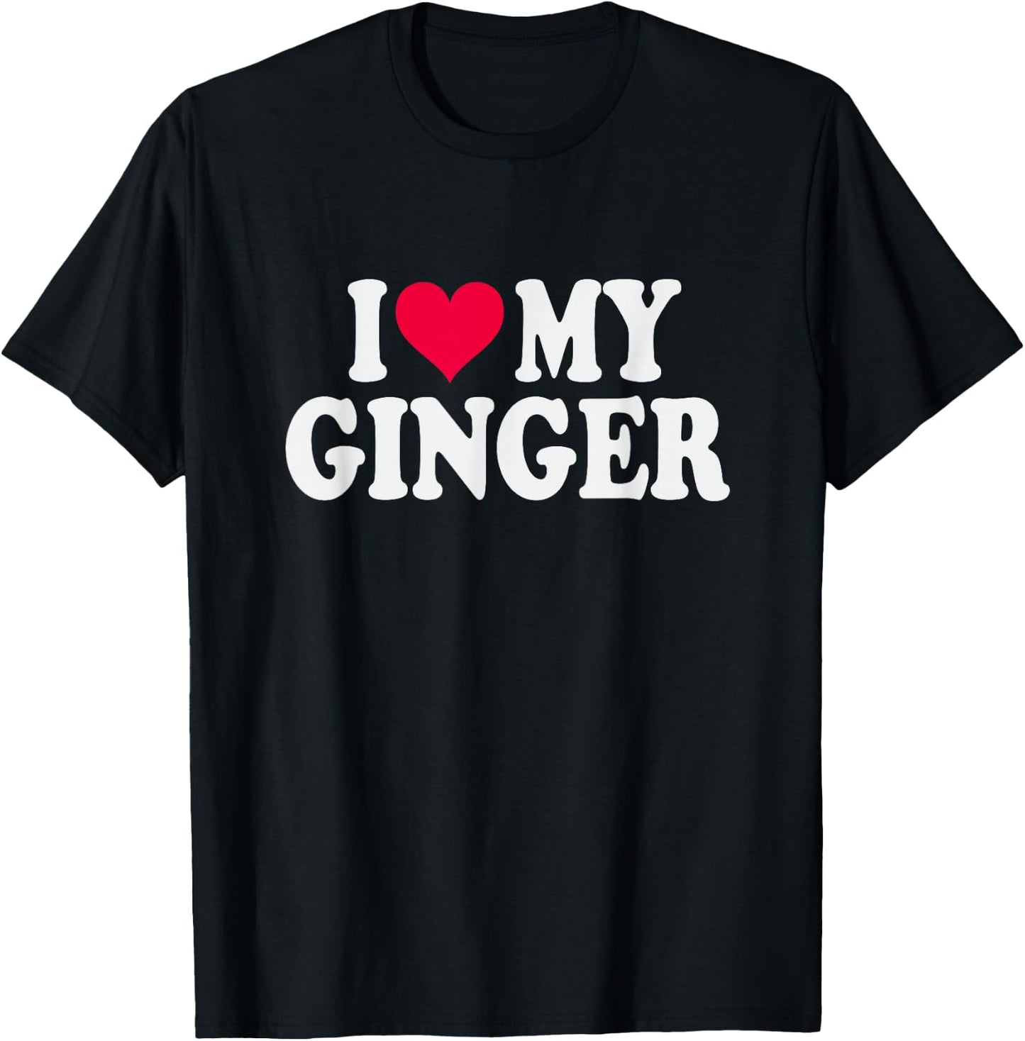 I Love My Ginger Red Headed Person Heart T-Shirt - T-Shirt | Black