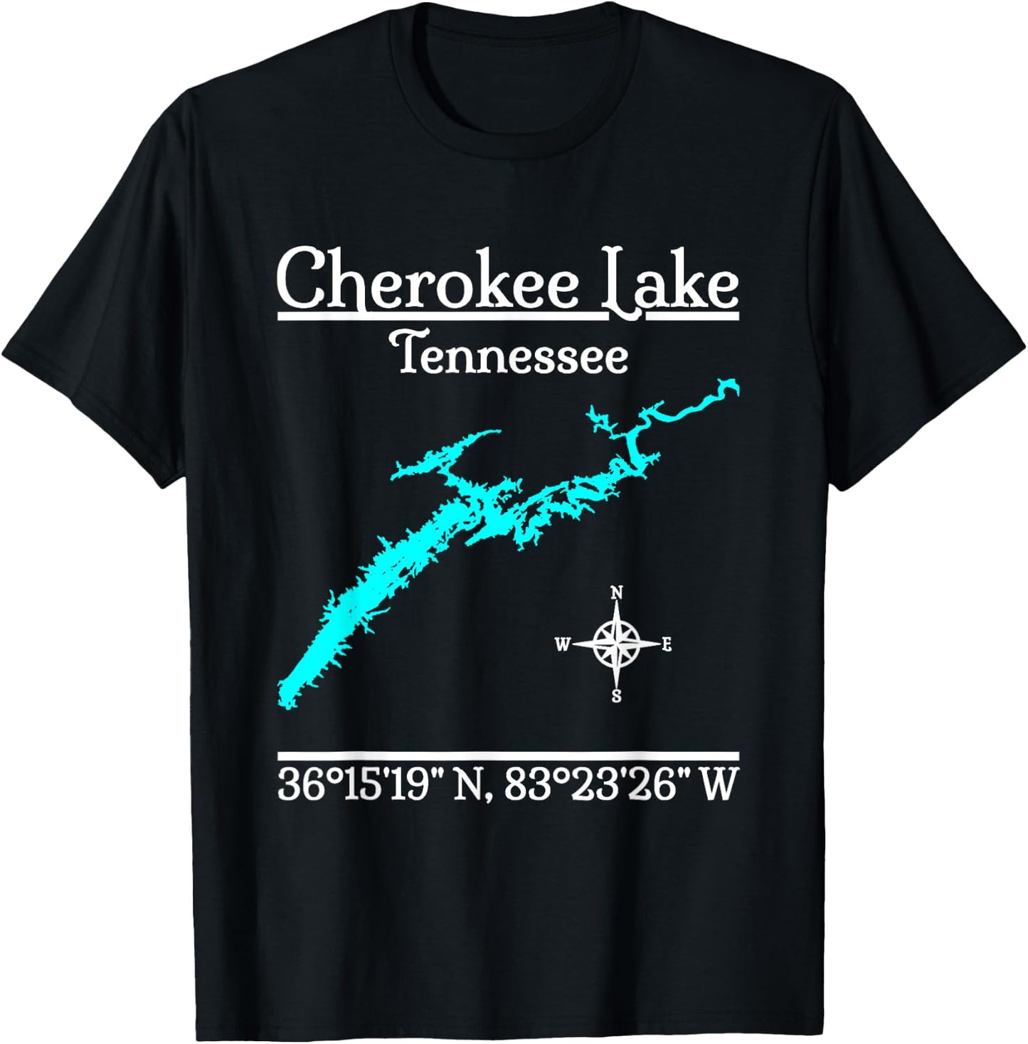 Cherokee Lake - Tennessee T-Shirt - T-Shirt | Black