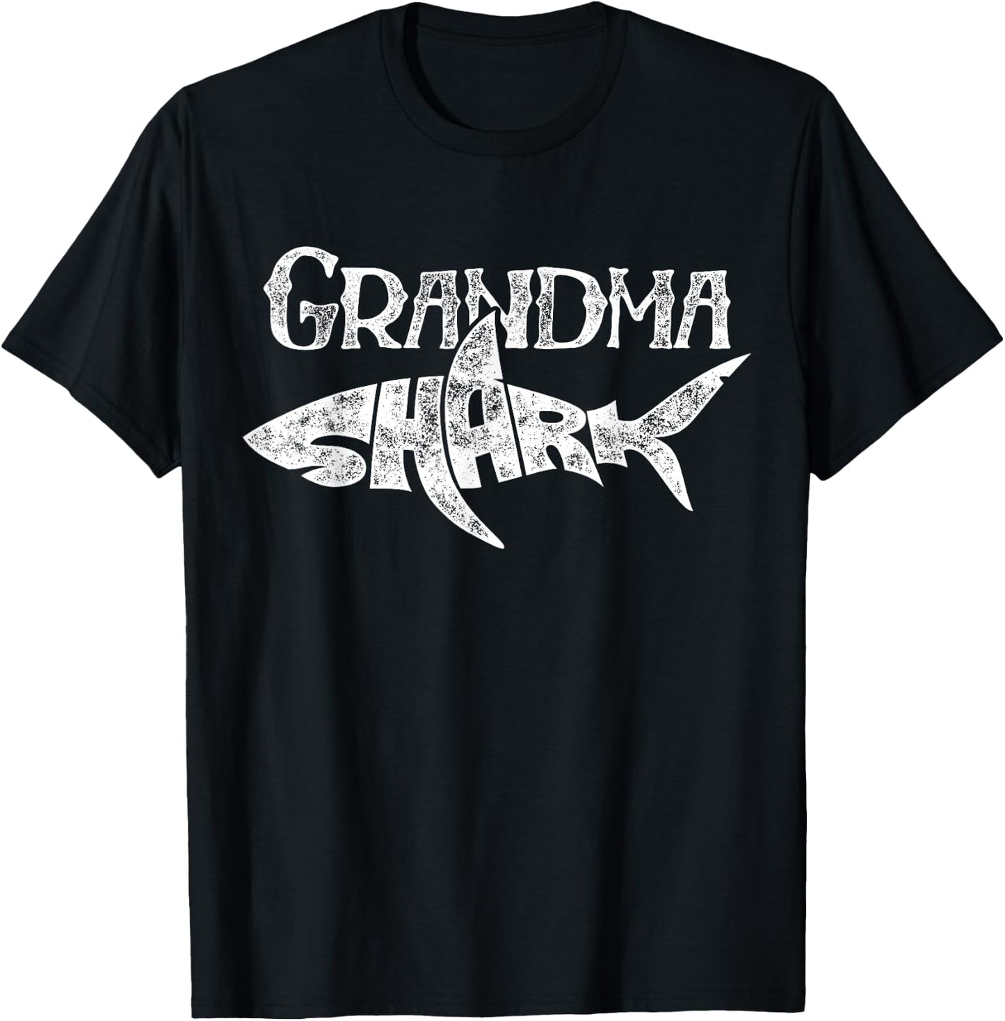 Grandma Shark T Shirt Family Matching Women Jawsome Gift T-Shirt - T-Shirt | Black