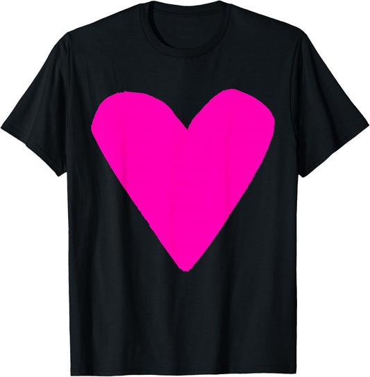Pink Heart Purple T-Shirt - T-Shirt | Black