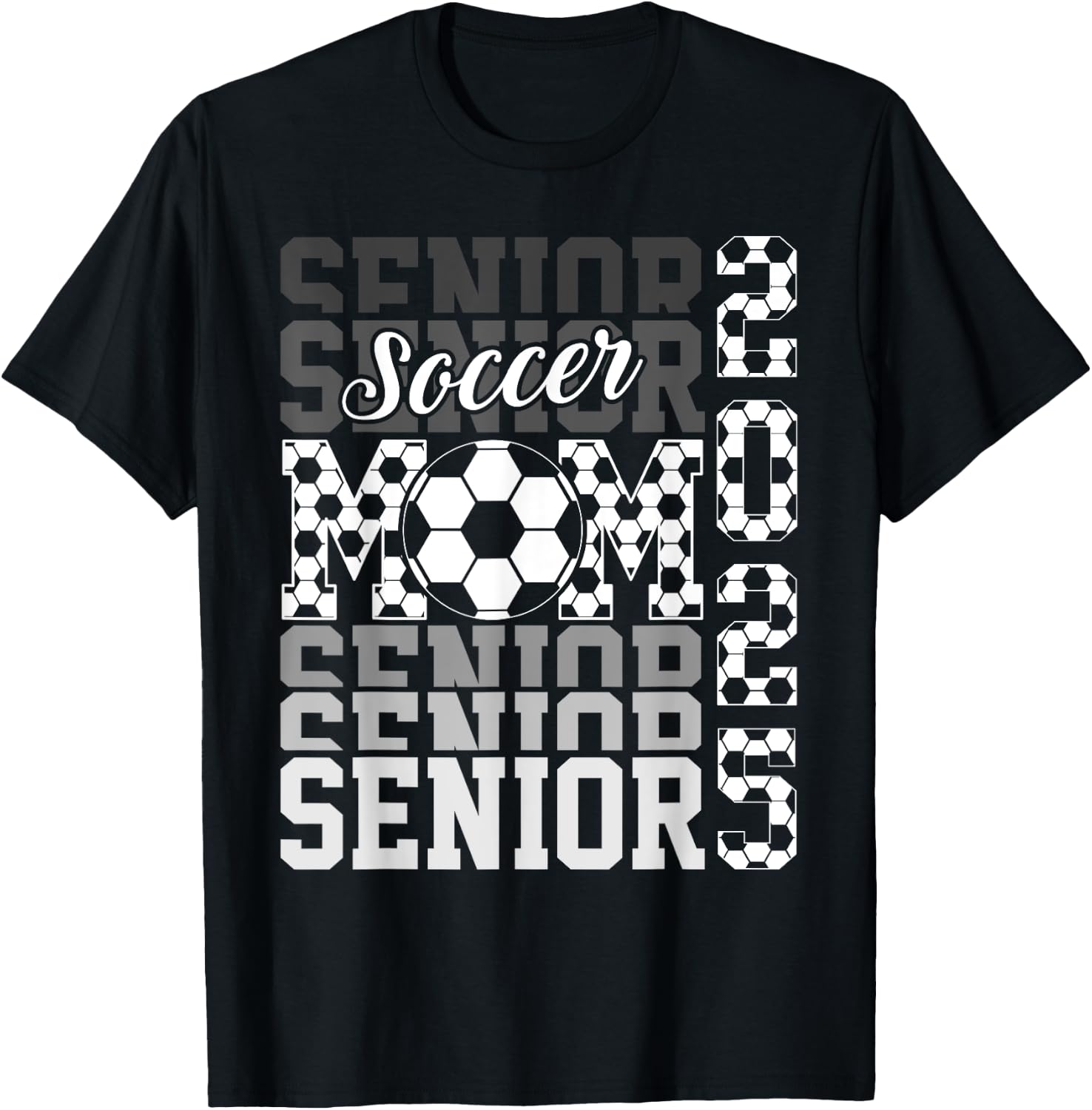 Soccer senior mom class of 2025 senior mom graduation gifts T-Shirt - T-Shirt | Black