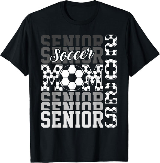 Soccer senior mom class of 2025 senior mom graduation gifts T-Shirt - T-Shirt | Black