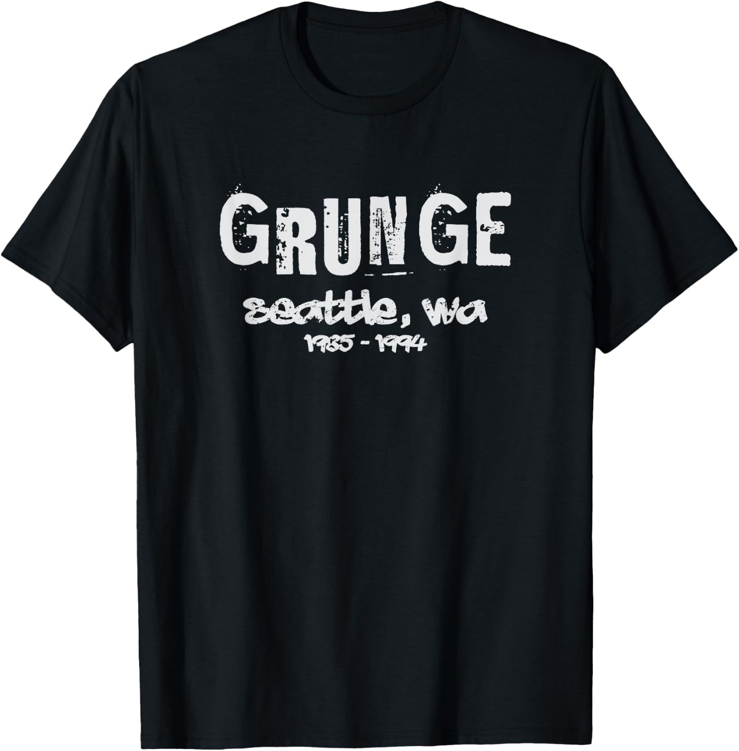 Grunge Seattle Music T-Shirt - T-Shirt | Black