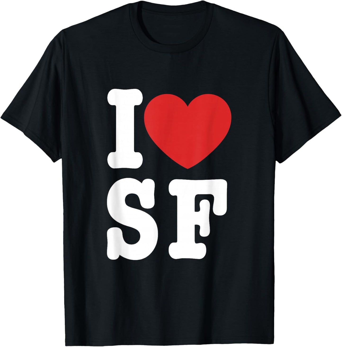 I Love SF Classic Typewriter Font T-Shirt - T-Shirt | Black