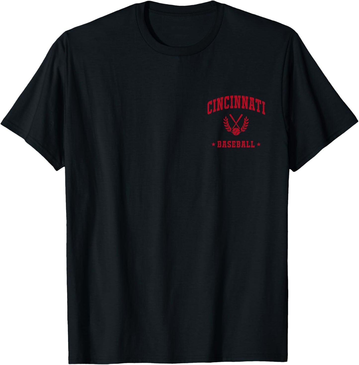 Cincinnati Baseball Vintage Gameday Retro Baseball Lover T-Shirt - T-Shirt | Black