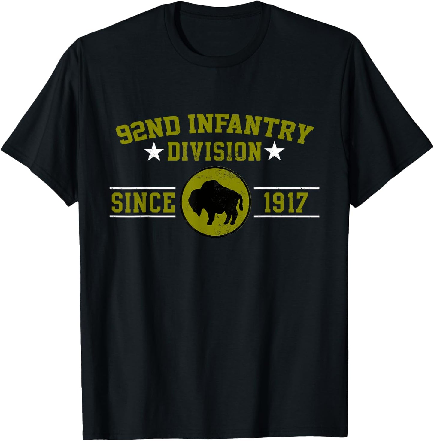 92nd Infantry Division Veteran Military Father Day Christmas T-Shirt - T-Shirt | Black