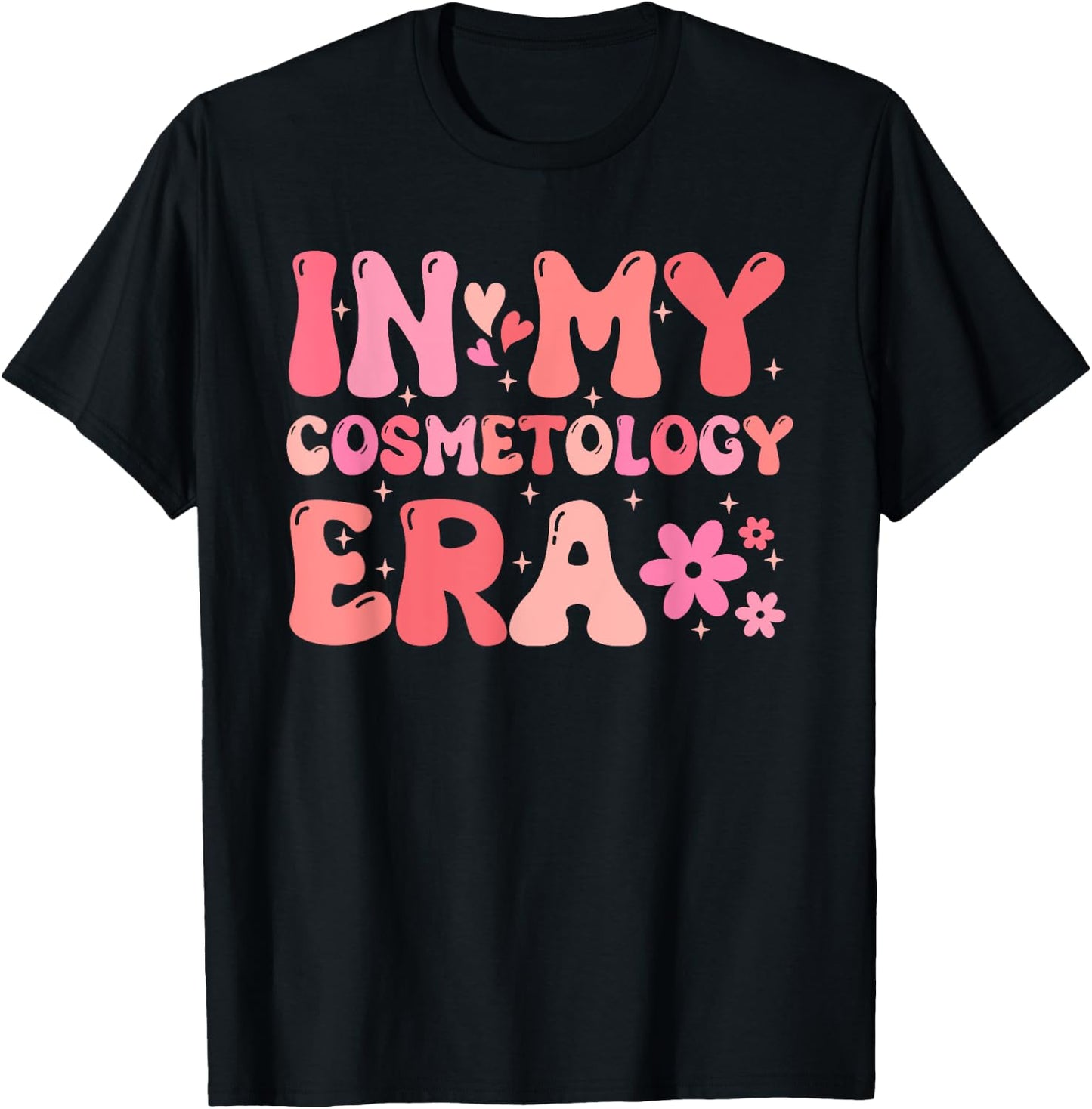 Vintage In My Cosmetology Girl Era Groovy Cosmetologists T-Shirt - T-Shirt | Black