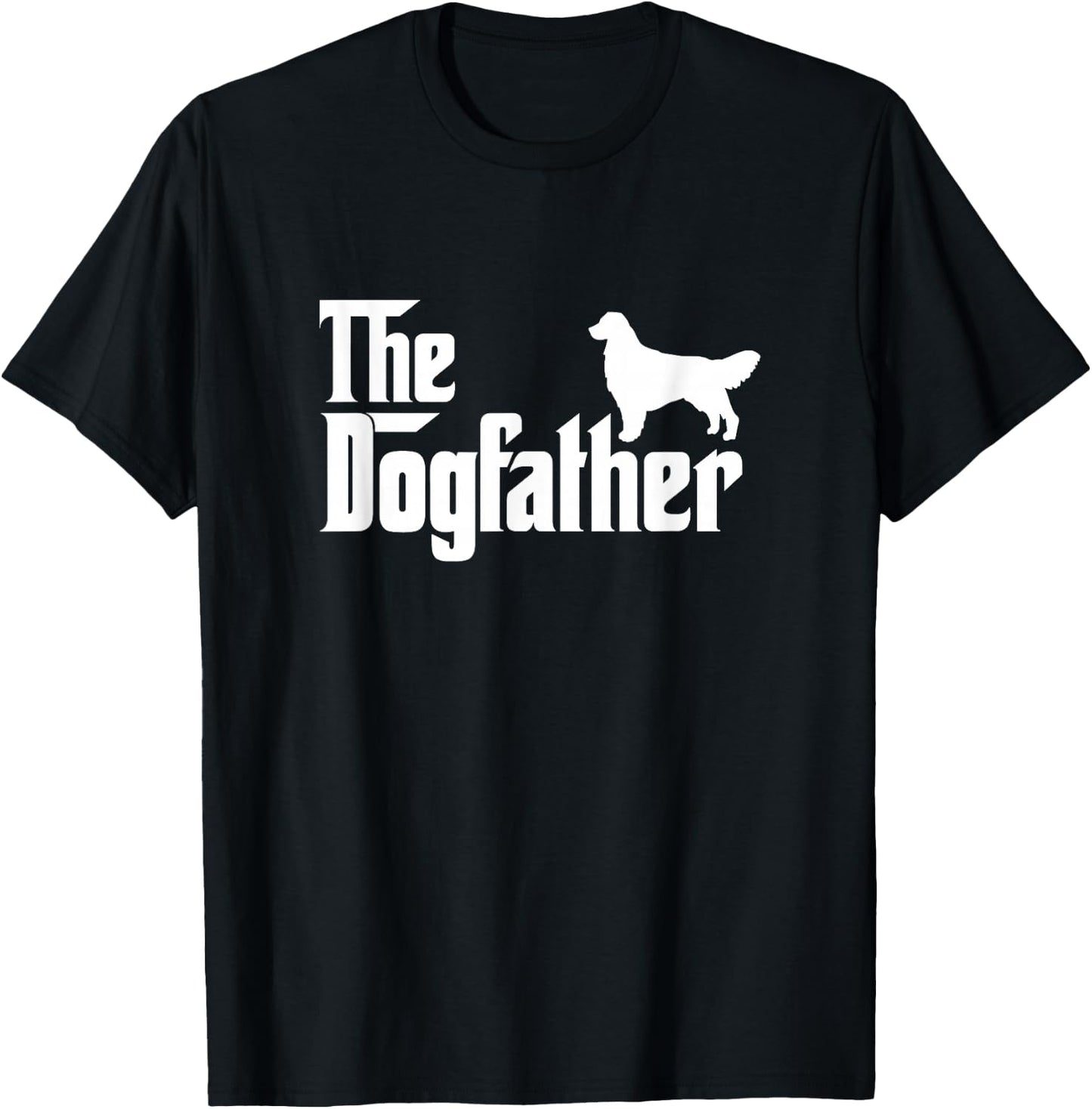 Labrador Golden Retriever - The DogFather Father's Day T-Shirt - T-Shirt | Black