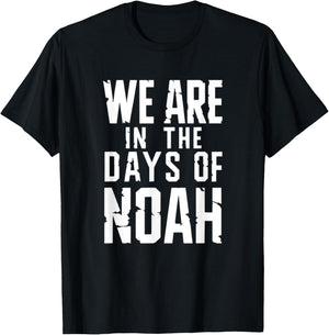 Matthew 24:37 The Days Of Noah Jesus Christ Bible Verse T-Shirt - T-Shirt | Black