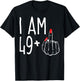 I Am 49 Plus 1 Middle Finger Funny 50th Women's Birthday T-Shirt - T-Shirt | Black