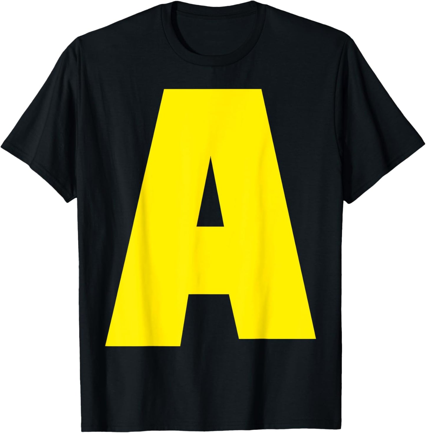 "A" Letter Chipmunk Group Matching Funny Halloween Letter A T-Shirt - T-Shirt | Black