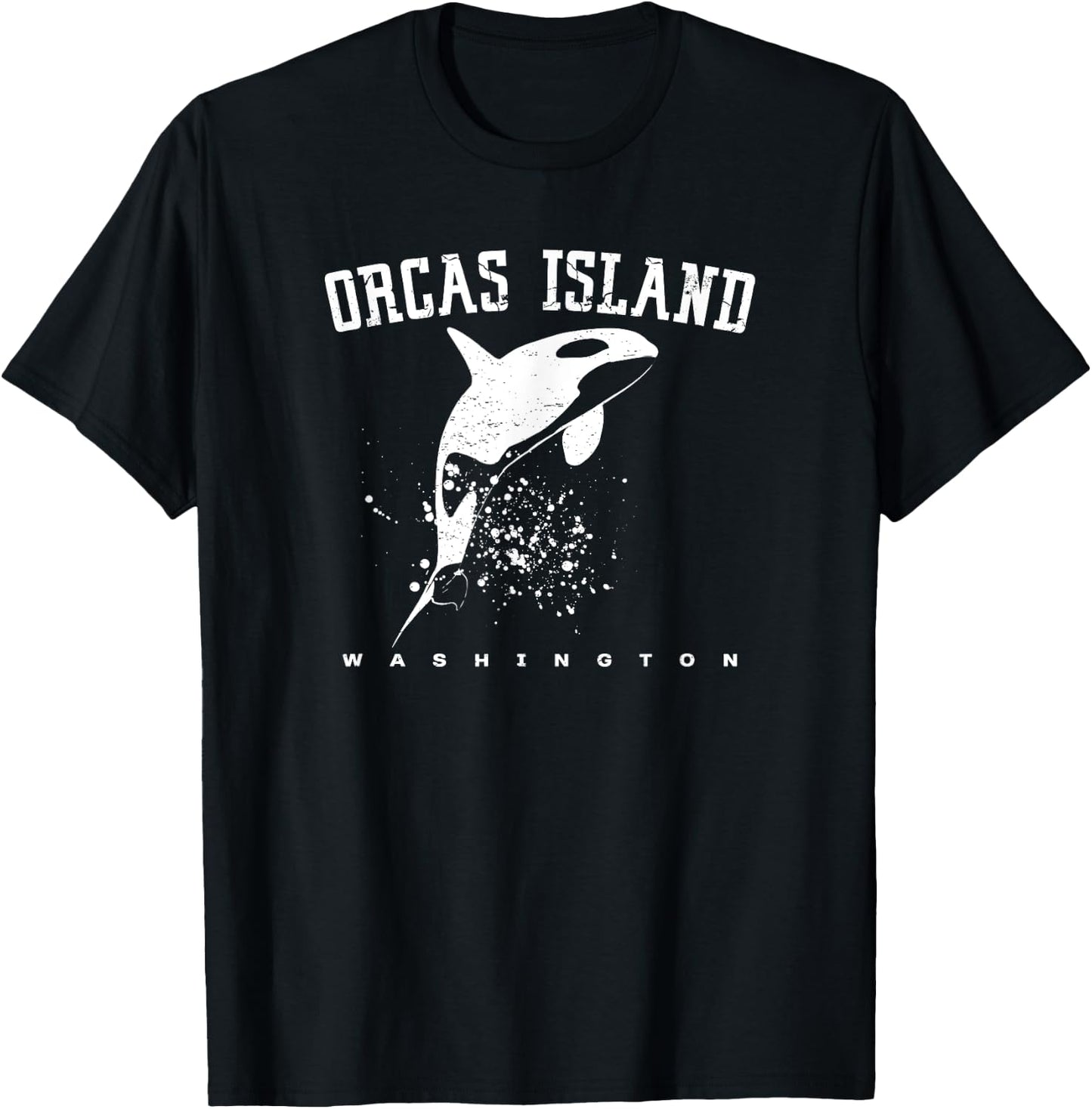 ORCAS ISLAND WASHINGTON Killer Whale Dolphin Lover Souvenir T-Shirt - T-Shirt | Black