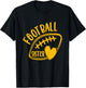 Kids Girls Game Day Blue and Yellow High School Football Sister T-Shirt - T-Shirt | Black