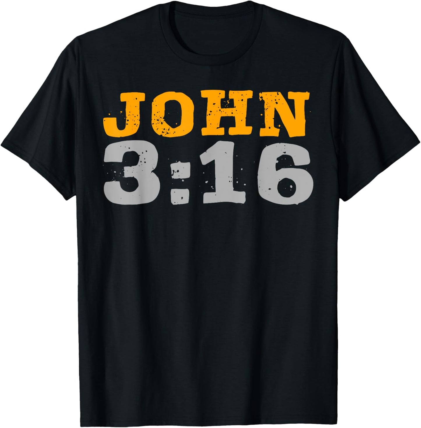 John 3:16 Bible Verse Religious Christian Faith T-Shirt - T-Shirt | Black