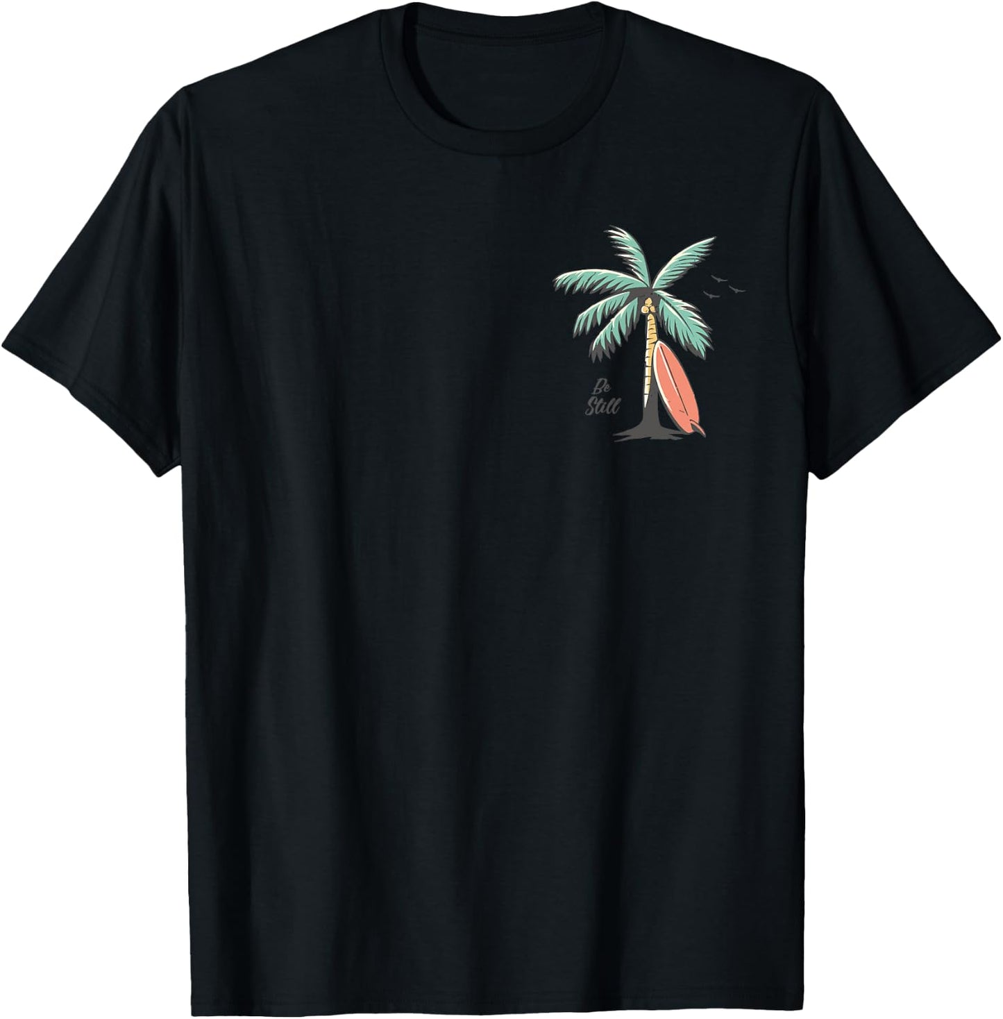 Vintage Ocean Bible Verse Christian Beach Retro Jesus T-Shirt - T-Shirt | Black