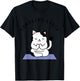 Namastay Sober Cute Cat Yoga NA AA T Shirt Men Women Gift T-Shirt - T-Shirt | Black
