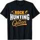 Rock Hunting Queen - Rock Collector Geode Hunter Geology T-Shirt - T-Shirt | Black
