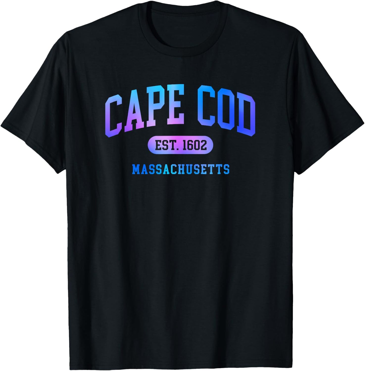 Cape Cod Massachusetts Preppy Throwback Boys Girls Souvenir T-Shirt - T-Shirt | Black